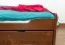 Youth Bed Easy Premium Line K4 | 140 x 200 cm | Solid Beech Wood | Dark Brown | 2 Drawers & Cover Panel