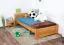 Kid /Youth Bed pine solid wood Alder color 78, incl. Slat Grate - 100 x 200 cm