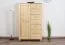 Chest of drawers pine solid wood natural Junco 155 – Dimension 140 x 90 x 42 cm (H x W x D)