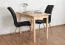 Table Junco 227C, solid pine wood, clear finish - H75 x W60 x L110 cm