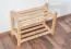 Shoe Rack Solid Beech Wood Natural Junco 225 | 2 Tiers | 40 x 58 x 26 cm | Modern Design