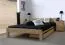 Futon bed / solid wood bed solid pine solid wood natural A1, incl. slatted frame - dimensions 160 x 200 cm