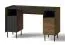 Desk Mairenke 09, Colour: Wallnut / Black matt - Measurements: 79 x 135 x 55 cm (H x W x D)