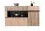 Chest of Drawers Sideboard Jordalsgrenda 05 | Oak/Black | 2 Drawers | 2 Doors | 5 Compartments | 90 x 150 x 40 cm | Living Room
