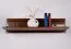 Suspended Rack "Postira" 19 | Walnut Finish | Partial Solid Wood | Modern Wall Shelf | 24 x 120 x 22 cm