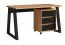 Merosina 06 Desk | Matt Black & Oak Gold Craft | 76 x 135 x 65 cm | Modern Storage & Mobile Pedestal