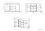 Pandrup 12 Chest of Drawers | Oak Finish | 83 x 138 x 40 cm | 2 Doors | 3 Drawers | 4 Compartments