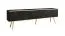 Wide TV Cabinet Horsham 51 | Black Marble Finish | Push-to-Open | 3 Tilting Compartments | Gold Legs | Wall-Mountable
