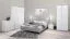 Bedside table Sabadell 22, Colour: White / White high gloss - 47 x 45 x 38 cm (h x w x d)