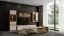 TV Base Cabinet Gataivai 26 | Beige High Gloss / Walnut | 219 cm Wide | 4 Drawers, 2 Doors | Modern Design