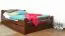 Youth Bed Easy Premium Line K4 | 140 x 200 cm | Solid Beech Wood | Dark Brown | 2 Drawers & Cover Panel