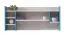Children's Wall Shelf Aalst 25 | Oak/White/Blue | 55 x 125 x 24 cm | Modern, Space-Saving Storage
