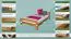Single bed / guest bed solid oak pine A6, incl. slatted frame - dimensions 120 x 200 cm