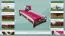 Futon bed / solid wood bed solid pine walnut A9, incl. slatted frame - dimensions 90 x 200 cm