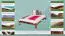 Double bed / guest bed solid pine walnut A10, incl. slatted frame - dimensions 160 x 200 cm