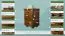 Nightstand Solid Pine Wood | Oak Color | 3 Drawers | 60 x 43 x 33 cm | Model 006