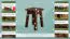 Solid Pine Stool Walnut Color 005 | Modern Design | 45 x 35 x 35 cm | Durable Solid Wood