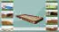 Trundle bed / second mattress base for bed - solid pine, walnut-colored 003- Dimensions 18.50 x 198 x 95 cm (H x W x D)
