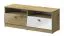 Modern TV Base Cabinet Sirte 08 | Oak / White / Grey High Gloss | 45 x 120 x 40 cm