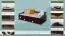 Single bed / functional bed solid pine solid wood walnut color 94, incl. slatted frame - 90 x 200 cm (W x L)