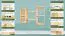 Hanging Wall Shelf Solid Pine Natural | Junco 284 | 66 x 108 x 20 cm | 8 Compartments | Modern Design