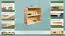Solid Pine Wood Shelf Natural Finish | Junco 53B | 83 x 82 x 41 cm | Modern 2-Compartment Storage