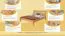 Double bed / guest bed Wooden Nature 142 solid natural beech - 160 x 200 cm (W x L)