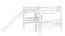 Large White Loft Bed with Slide 140 x 190 cm | Solid Beech Wood | Convertible Single Bed | Easy Premium Line K31/n
