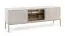 Elegant TV Cabinet in Cashmere | Push-to-Open | 56 x 154 x 39 cm | 3 Doors & 4 Compartments | LED Lighting