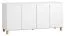 Chest of drawers Invernada 04, Colour: White - Measurements: 78 x 160 x 47 cm (H x W x D)