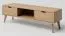 TV base cabinet solid oak natural Aurornis 56 - Measurements: 44 x 142 x 40 cm (H x W x D)