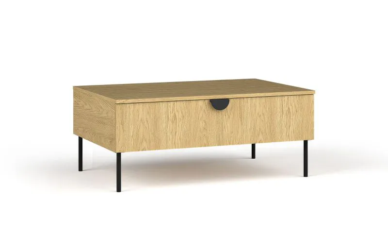 Baltic Oak Coffee Table | Amfipoli 03 | 1 Tilting Door | Soft-Close | 41.5 x 100 x 66 cm | Living Room Storage