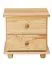 Bedside table solid, natural pine wood Junco 133 - Dimensions 41 x 42 x 35 cm