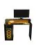 Narrow Desk Belledonne 04 Black | 90 x 107 x 50 cm | 1 Shelf | Reversible Mounting