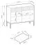 Modern Chest of Drawers Worthing 65 | 2 Drawers & 2 Doors | Cashmere Finish | Black Legs | 83 x 104 x 39 cm
