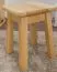 Solid Pine Wood Stool Natural 005 | 45 x 35 x 35 cm | Compact Seating Solution