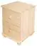 2 Drawer Bedside table Junco 154, solid pine wood, clearly varnished – H55 x W40 x D42 cm