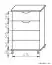 Roll container Banjaran 36, Colour: Sonoma Oak / White - measurements: 66 x 45 x 40 cm (H x W x D)