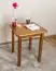 Dining Table 002, solid pine wood, clearly varnished - H75 x W60 x D60 cm