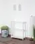 Hanging rack/wall shelf pine solid wood white lacquered Junco 291C - 30 x 30 x 20 cm (h x W x d)