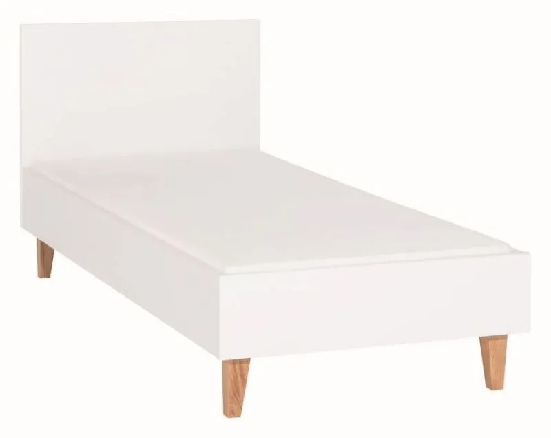 Children's Bed Syrina 12 | White | 90 x 200 cm Lying Area | Modern Design | Adjustable Height