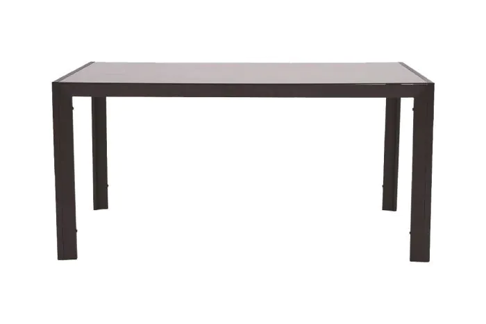 Garden table with glass top Miami made of aluminum - color: anthracite, length: 1500 mm, width: 900 mm, height: 720 mm