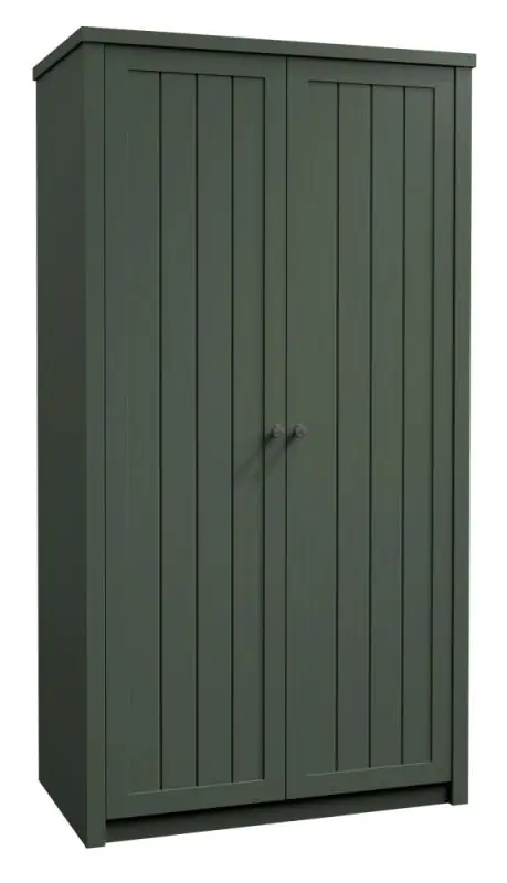 Hinged door cabinet / Wardrobe Segnas 09, Colour: Green - 198 x 90 x 53 cm (h x w x d)
