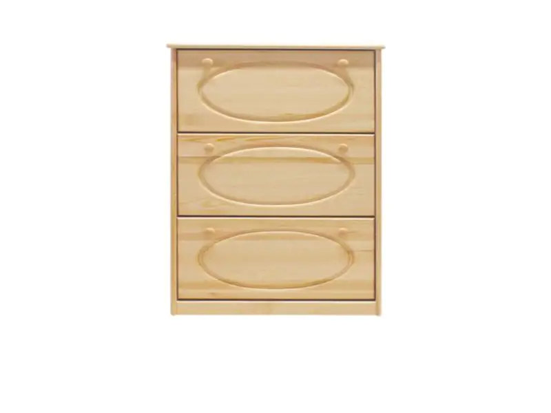 Shoe cabinet solid, natural pine wood 015 - Dimensions 115 x 72 x 29 cm (H x B x T)