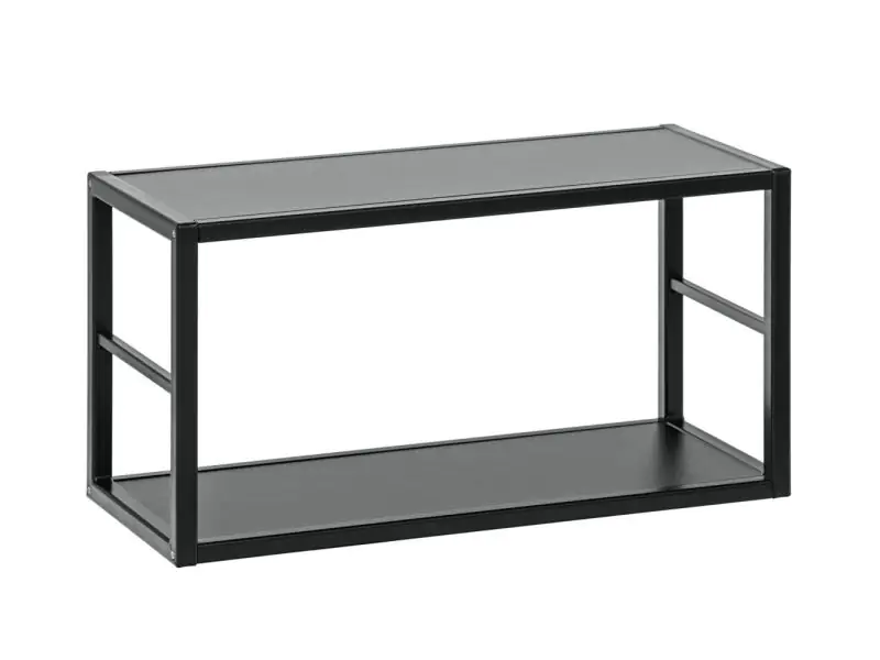 Modern bookcase Nodeland 06, color: black - Dimensions: 31 x 60 x 25 cm (H x W x D)