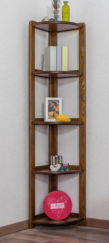 Solid Pine Corner Shelf Oak-Colored 005 | 150 x 30 x 30 cm | Modern Design | 3 Compartments