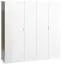 Shelf Minnea 05, Colour: White / Oak - Measurements: 206 x 57 x 22 cm (h x w x d)