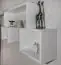 Hanging rack/Wall shelf pine solid wood white Junco 286 - Dimensions: 56 x 125 x 20 cm (h x W x d)