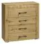 Chest of drawers Glostrup 09, Colour: Oak - Measurements: 94 x 92 x 40 cm (h x w x d), with 4 drawers