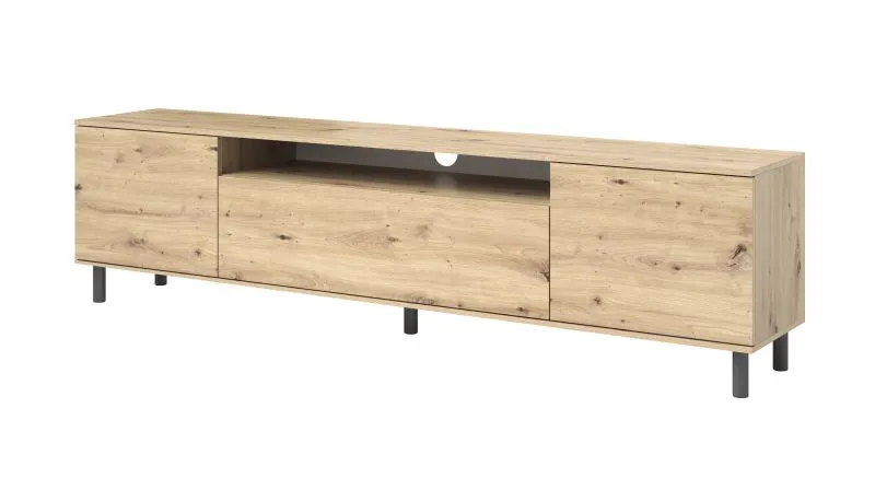Wall-Mounted TV Cabinet Zapopan 111 | Push-to-Open | Artisan Oak | 42 x 180 x 40 cm | Modern Design